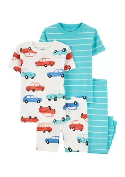 Toddler Boys 4 Piece Pajama Set