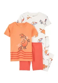 Toddler Boys 4 Piece Crab Pajama Set