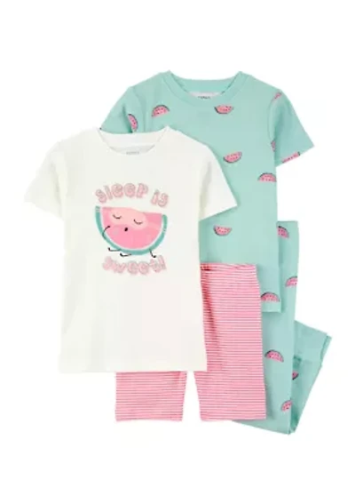Toddler Girls Watermelon Pajama Set