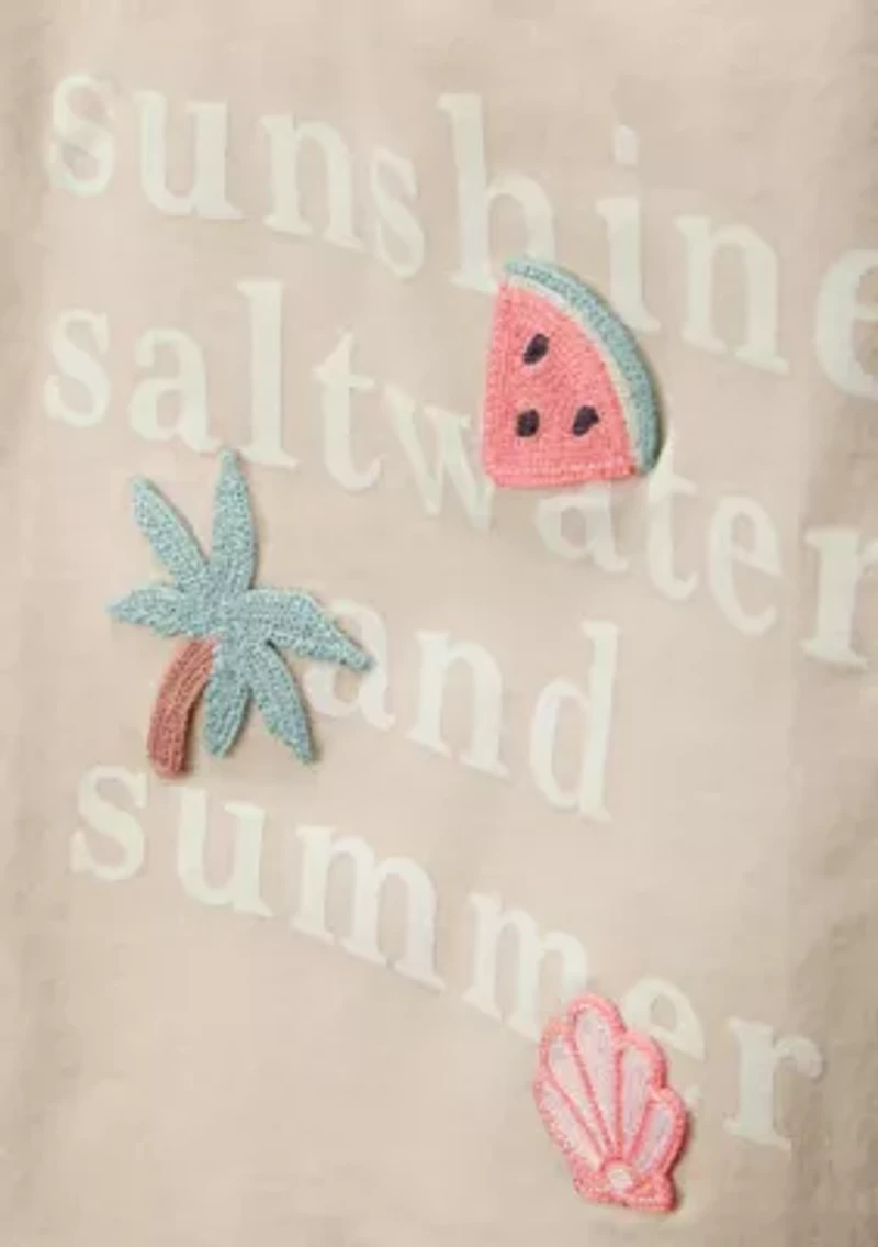 Toddler Girls Summer Slogan Graphic T-Shirt