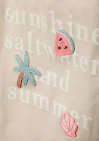 Toddler Girls Summer Slogan Graphic T-Shirt