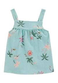 Toddler Girls Tropical Printed Tank Top