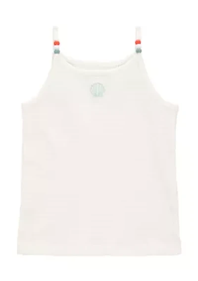 Toddler Girls Ribbed Seashell Printed Tank Top