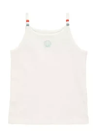 Toddler Girls Ribbed Seashell Printed Tank Top