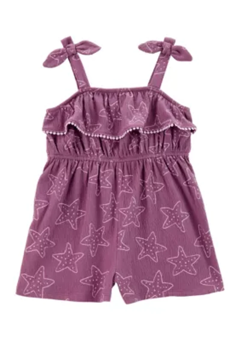 Toddler Girls Printed Jersey Romper