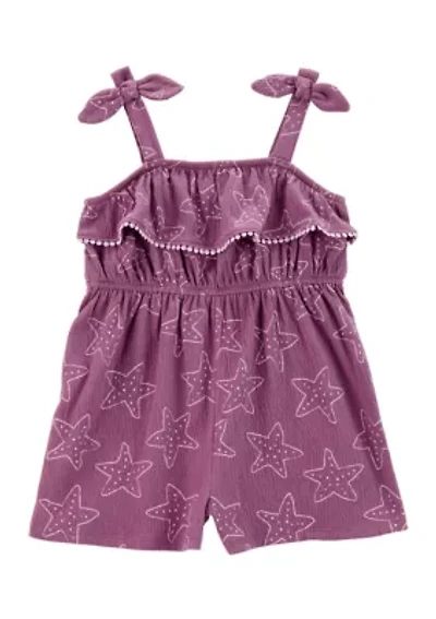 Toddler Girls Printed Jersey Romper