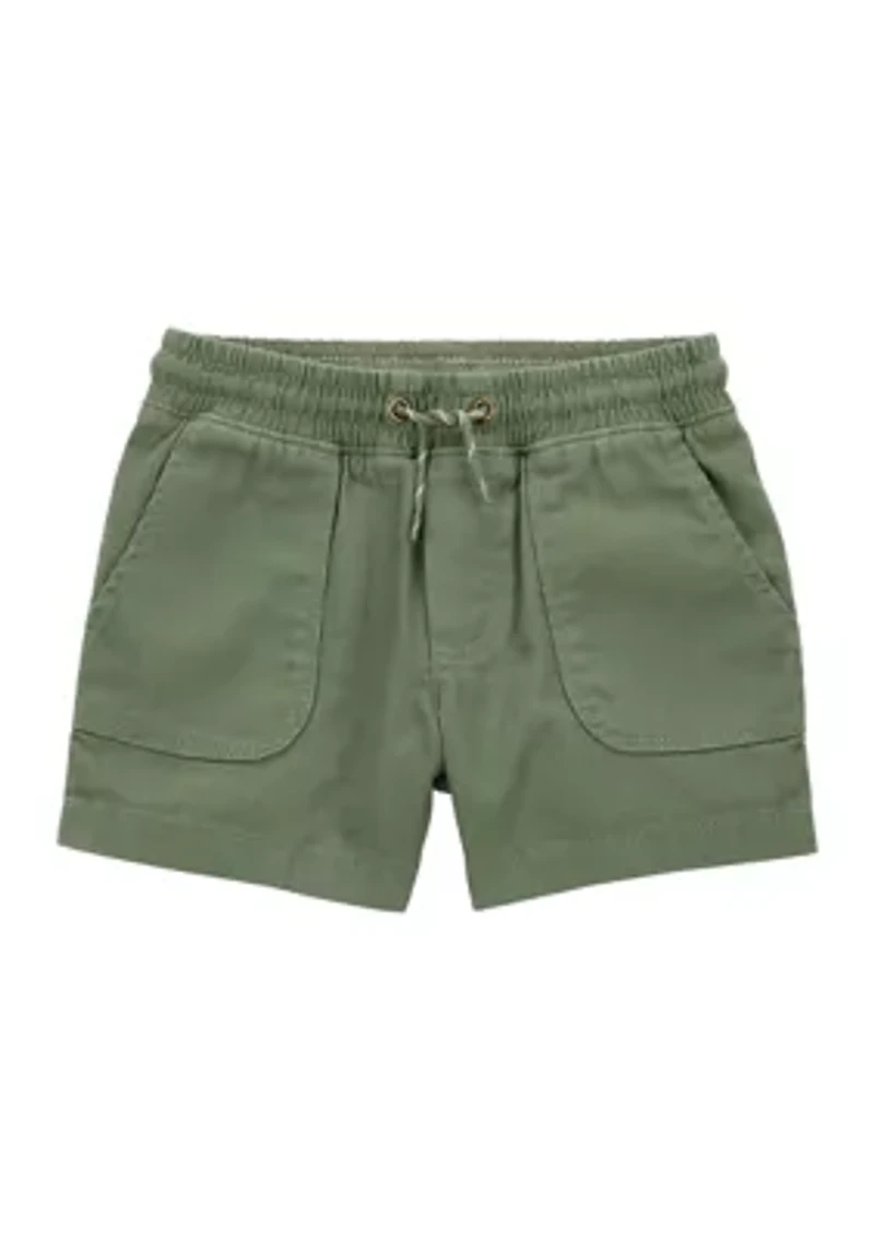 Toddler Boys Solid Drawstring Shorts