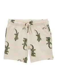 Toddler Boys Alligator Printed Shorts
