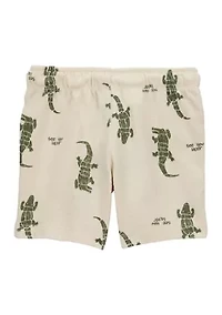 Toddler Boys Alligator Printed Shorts