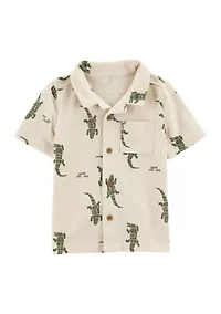 Toddler Boys Alligator Printed Shirt