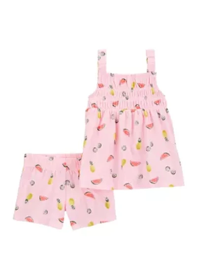 Toddler Girls Printed Two Piece Set