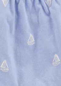 Toddler Girls Sailboat Printed Top and Shorts Set