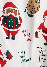 Baby Black Santa Printed Pajama Set