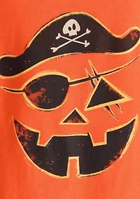 Toddler Boys Pirate Jack-o-Lantern Graphic T-Shirt