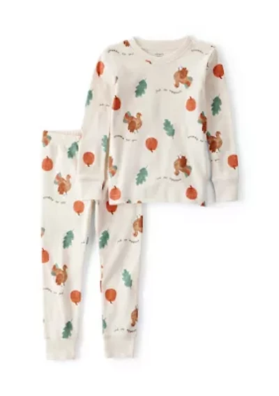 Toddler Girls Harvest Printed Top and Pants Set