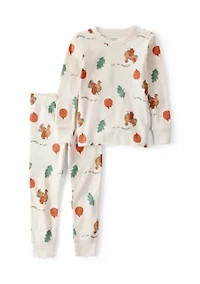Toddler Girls Harvest Printed Top and Pants Set
