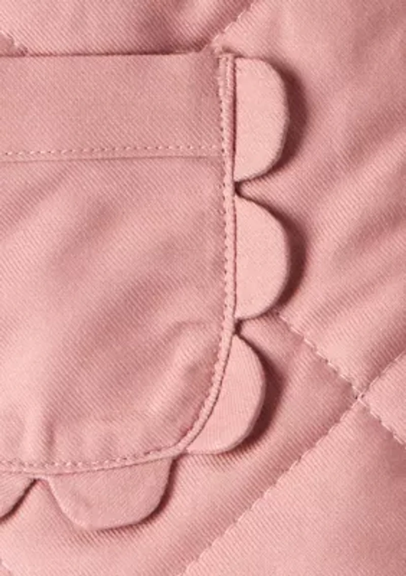 Toddler Girls Quilted Floral Lined Jacket