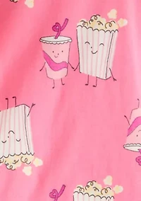 Toddler Girls 4 Piece Popcorn Pajama Set