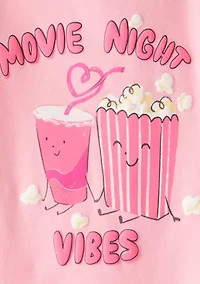 Toddler Girls 4 Piece Popcorn Pajama Set
