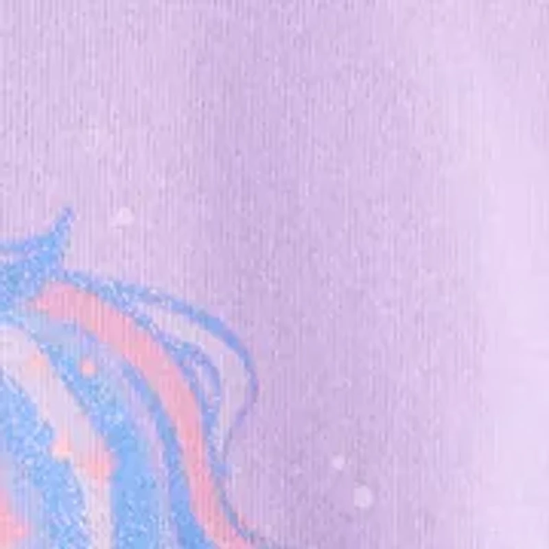 Toddler Girls Unicorn Four Piece Printed Pajama Set