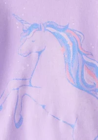 Toddler Girls Unicorn Four Piece Printed Pajama Set
