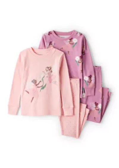 Toddler Girls 4-Piece Pajama Set