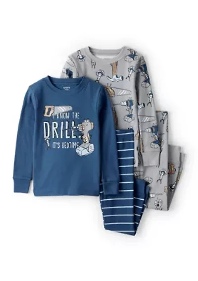Toddler Boys 4-Piece Pajama Set