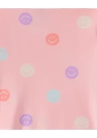 Toddler Girls Smiley Polka Dot Pajama Set
