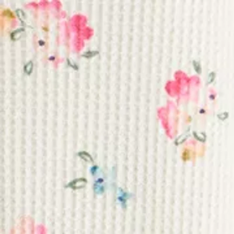 Toddler Girls Flower Print One Piece Pajama