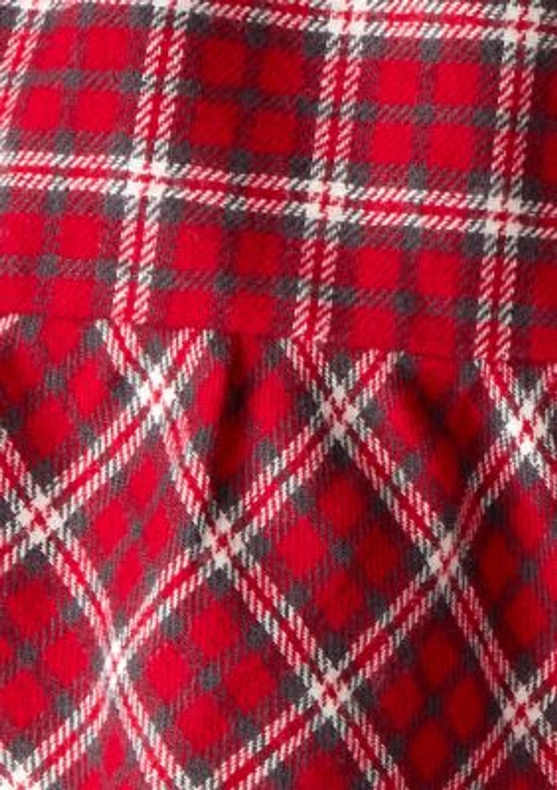 Toddler Girls Christmas Plaid Printed Skirt