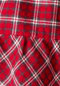 Toddler Girls Christmas Plaid Printed Skirt