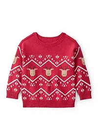 Toddler Boys Reindeer Fair Isle Sweater
