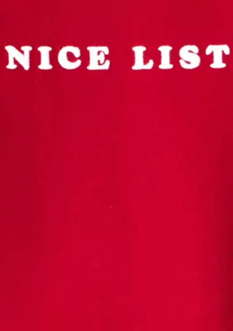 Toddler Boys Christmas Nice List Long Sleeve Graphic Sweatshirt