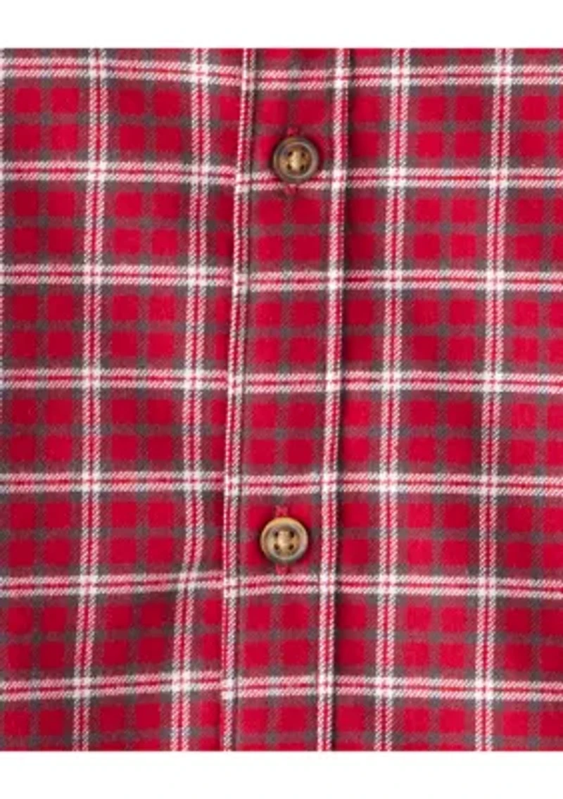 Toddler Boys Plaid Printed Woven Shirt