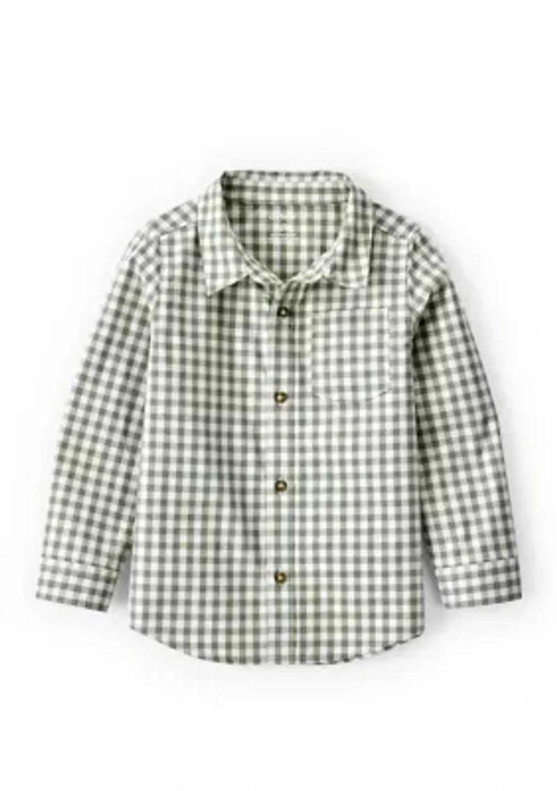 Toddler Boys Long Sleeve Poplin Shirt