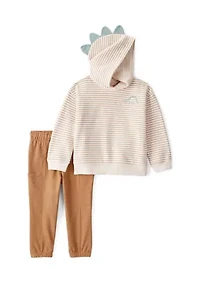 Toddler Boys Leaf Print Set