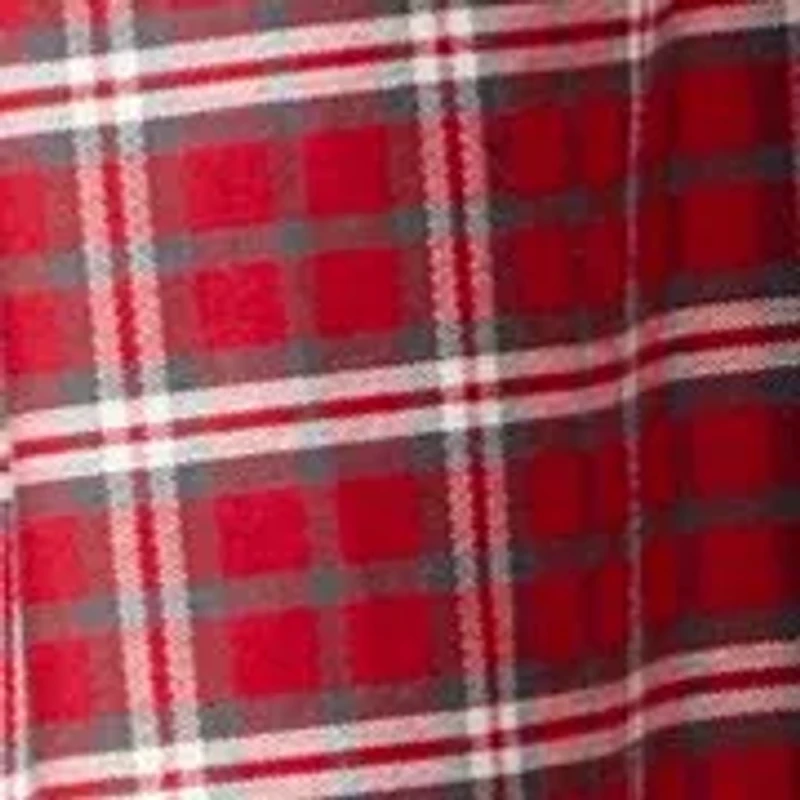 Toddler Girls Red Plaid Printed Dress