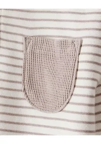 Baby Boys 2-Piece Striped Quarter Zip Pullover & Pant Set