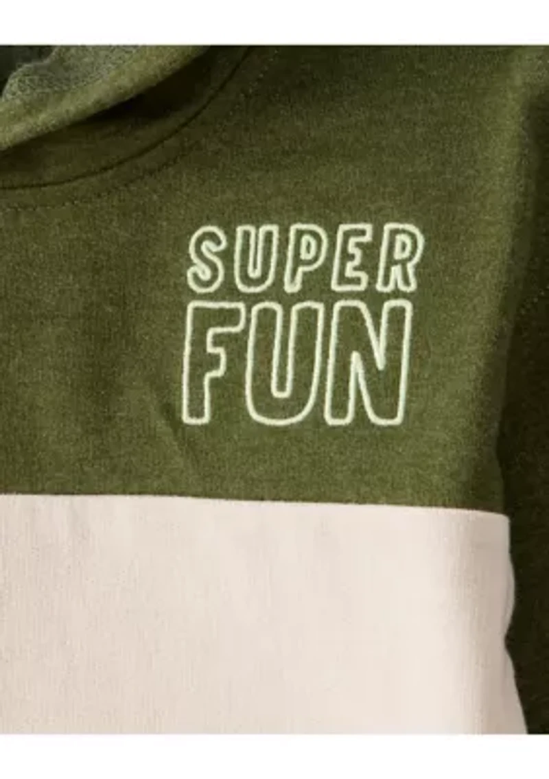 Toddler Boys 2-Piece Color Block Hoodie and Pant Set