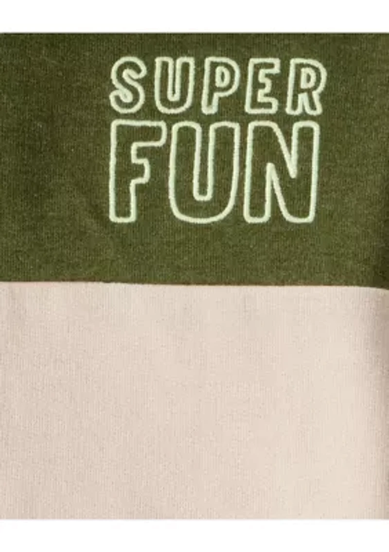 Toddler Boys 2-Piece Color Block Hoodie and Pant Set