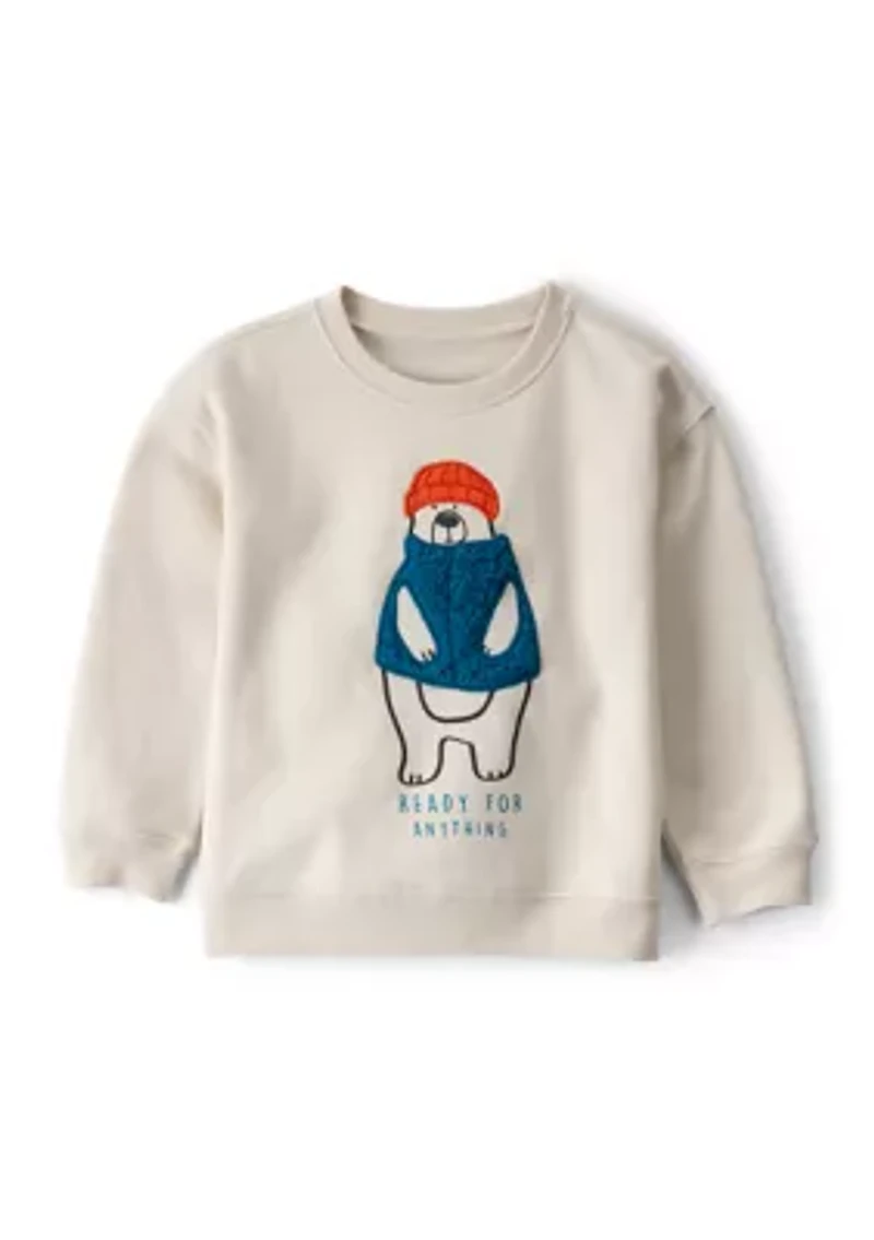 Baby Boy DayDream Fleece Bear Pullover Sweatshirt