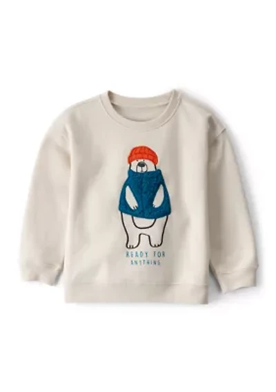 Baby Boy DayDream Fleece Bear Pullover Sweatshirt