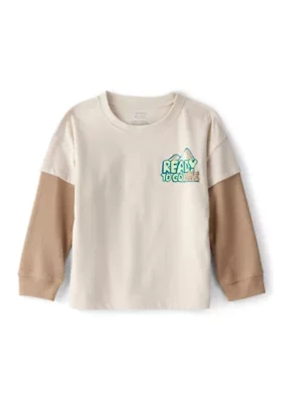 Toddler Boys Ready to Go Long Sleeve Graphic T-Shirt