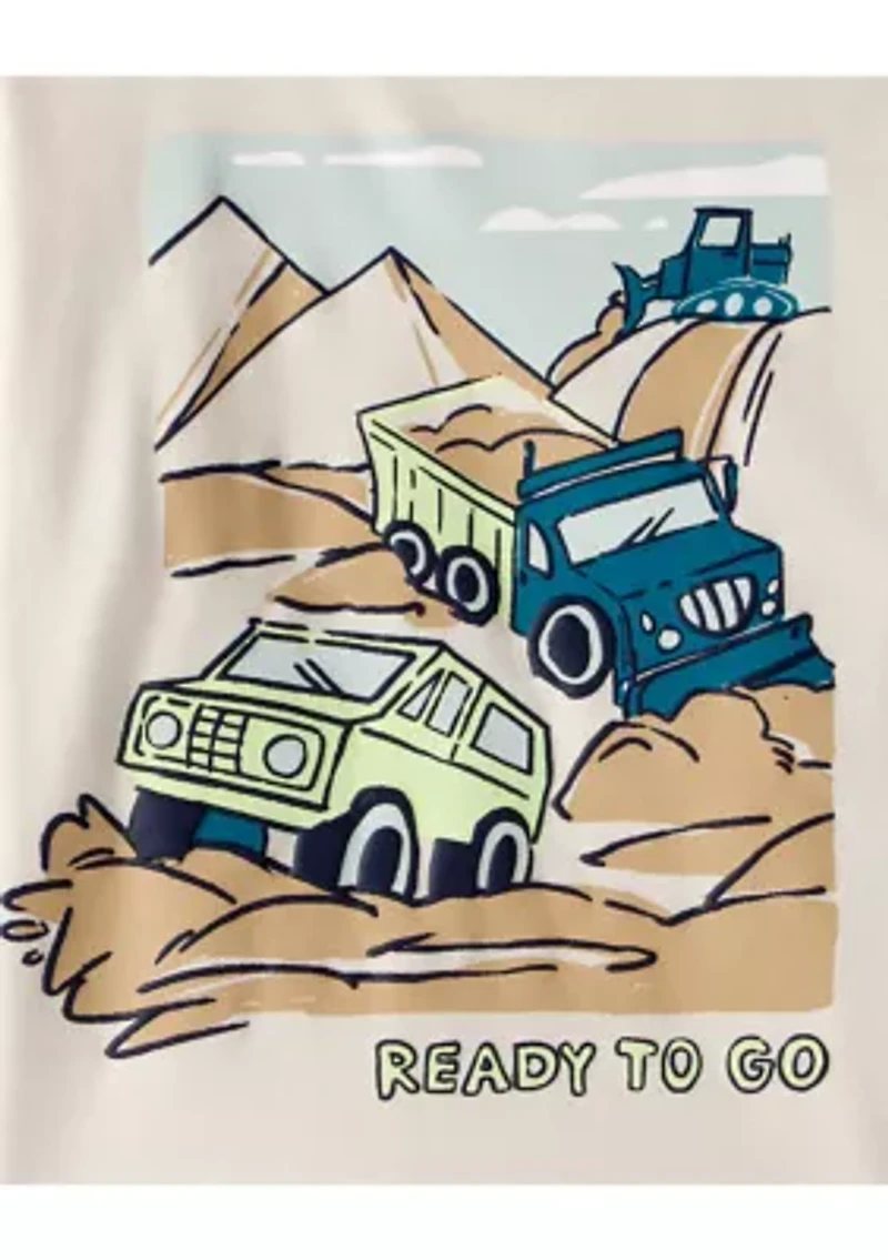 Toddler Boys Ready to Go Long Sleeve Graphic T-Shirt