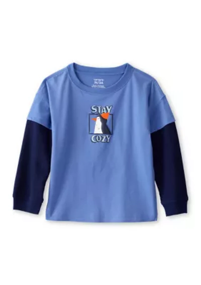 Toddler Boys Stay Cozy Graphic T-Shirt
