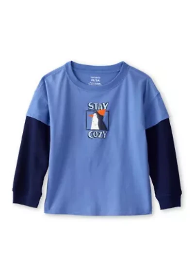 Toddler Boys Stay Cozy Graphic T-Shirt