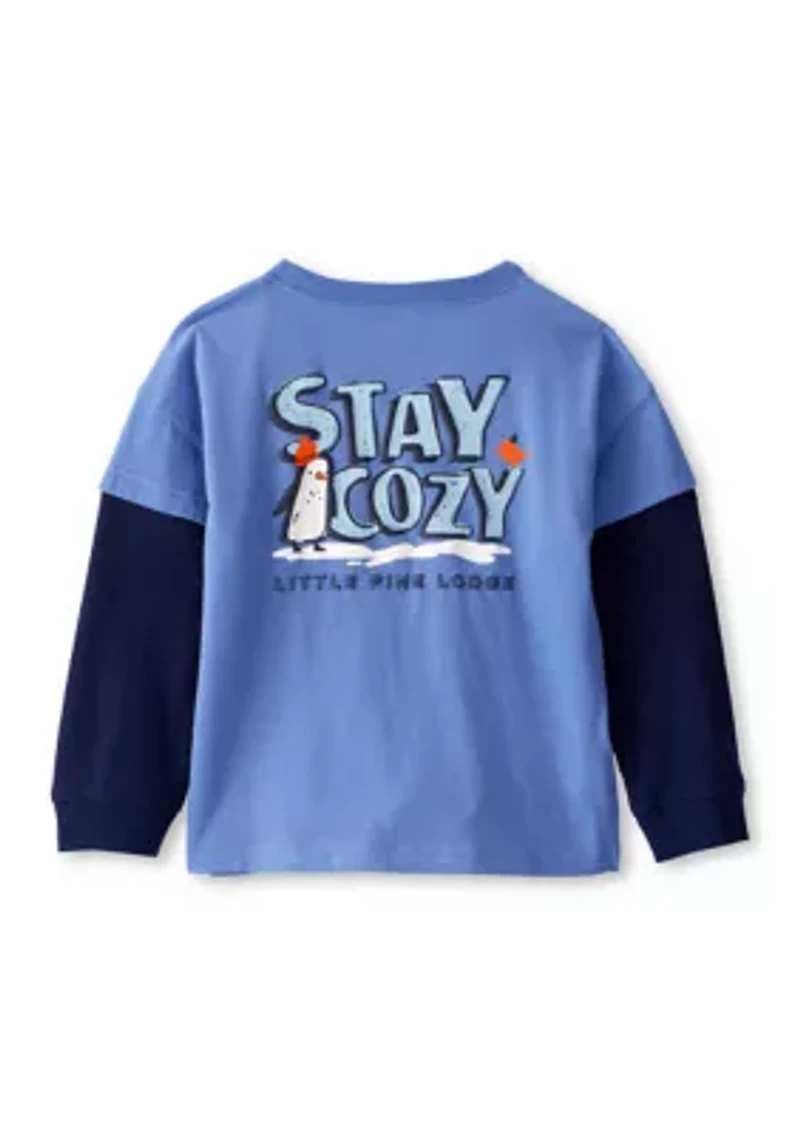 Toddler Boys Stay Cozy Graphic T-Shirt