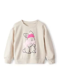 Toddler Girls Bunny Appliqué Pullover