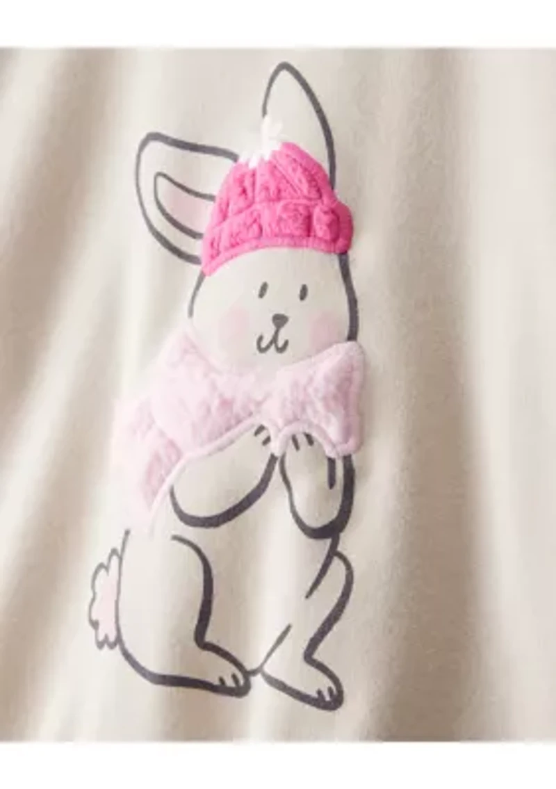Toddler Girls Bunny Appliqué Pullover