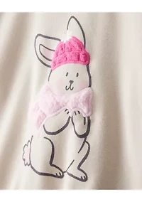 Toddler Girls Bunny Appliqué Pullover